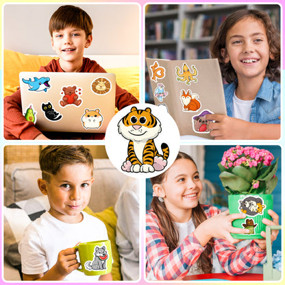 100 Pcs Animal Stickers